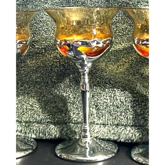 Art Deco Chrome Decanter Cocktail Set Cambridge Krome Kraft Farber Bros - Picture 7 of 16